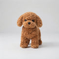 Curly Poodle Plush Puppy Toy — Brown