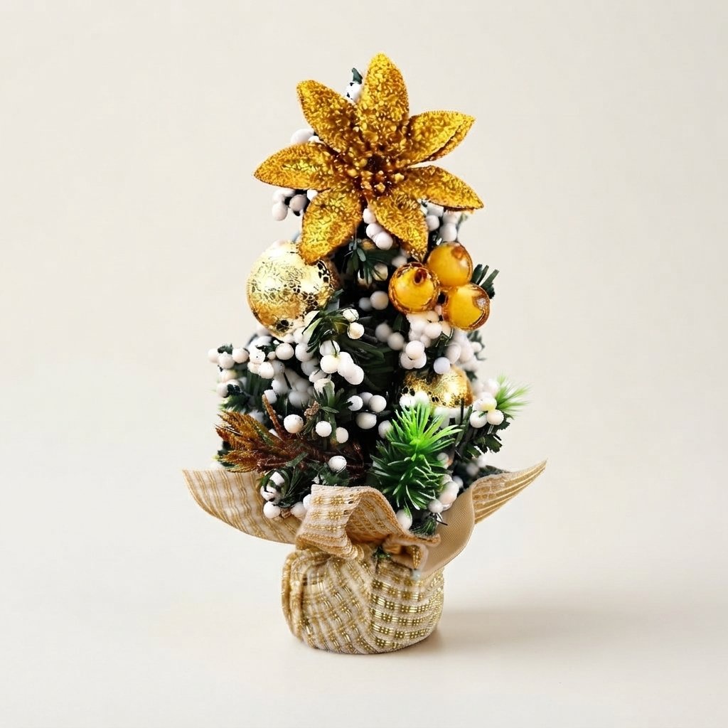 Decorated Mini Christmas Trees, Set of 3 — Default