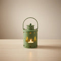 Festive Cut-Out Metal Lantern Set of 3 — Green
