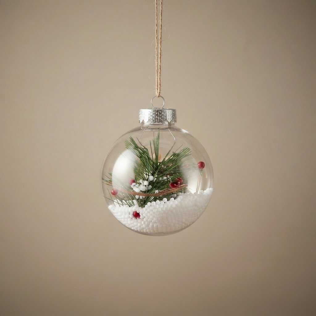 Fillable Clear Baubles, Set of 24 — 24 Pieces