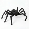 Giant Poseable Black Furry Spider Halloween Decoration with Red Eyes — 30 cm