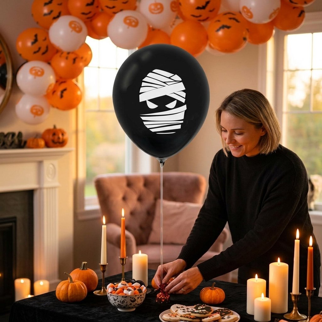 Halloween Balloon Garland Kit – Bats, Pumpkins & More — Black Ghost
