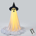 Halloween Ghost Decoration with LED Lights and Witch Hat — 1 pack