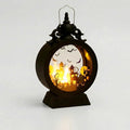 Halloween Gothic Lantern with Warm LED and Silhouette Scene — Castle