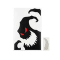 Halloween Window and Door Decal – Large Spooky Silhouette with Red Eyes, 19.25 x 25.98 inch, Reusable Non-Woven Fabric — Ghost in Window