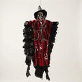 Hanging Skeleton Witch Ghost Prop with Light & Sound — Red