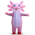 Inflatable Axolotl Costume with Battery-Operated Fan – Full-Body and Ride-On Styles — Ride-on Style