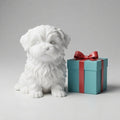 Interactive Plush Puppy Toy — White