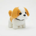 Interactive Plush Robot Puppy — White and Yellow