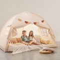 Kids Bed Play Tent with Star Lights — Beige