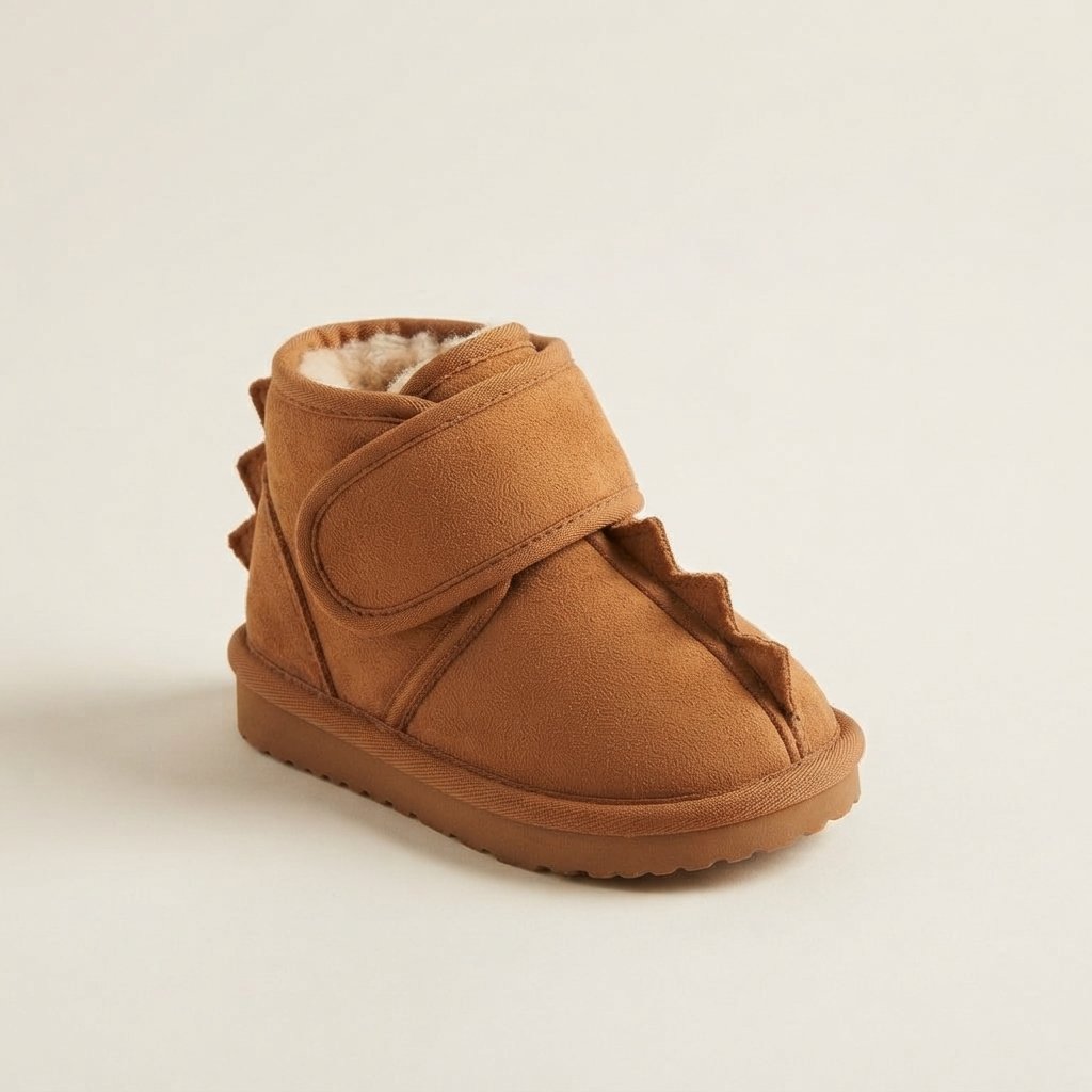 Kids' Dinosaur Snow Boots — Camel