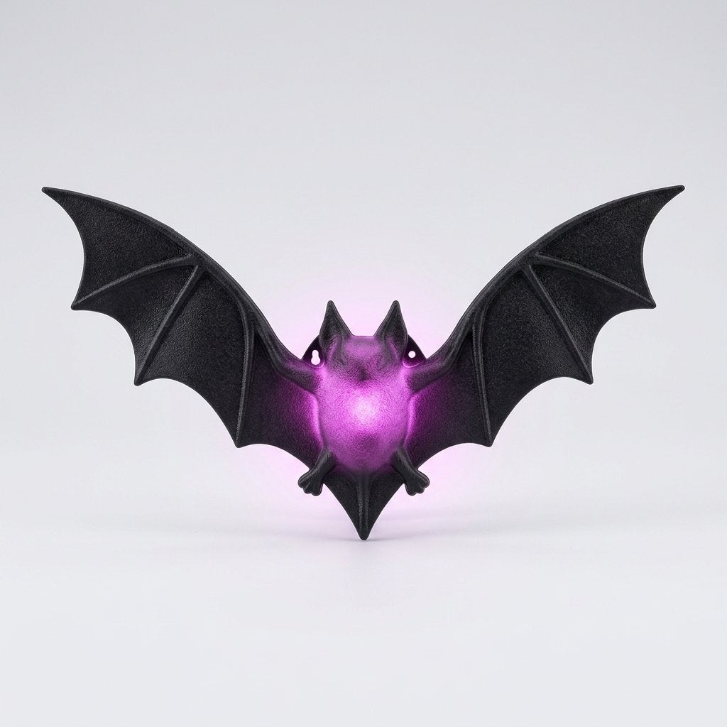 LED Halloween Wall Stickers with Glowing Bat and Spider Silhouettes for Indoor and Outdoor Decoration — Bat