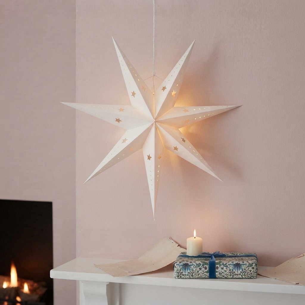 LED Paper Star Christmas Decoration — 30 cm