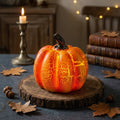 LED Resin Pumpkin Lantern with Crackled Glow Finish — Shorts