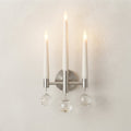 LED Tree Candles with Crystal Pendant — Silver
