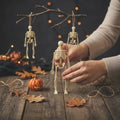 Mini Poseable Skeleton Figures for Halloween Decor — 6-Pack