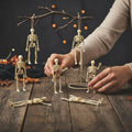 Mini Skeleton Figures for Halloween Decorations – Hanging and Tabletop Party Décor, 6-Pack or 12-Pack — 6-Pack