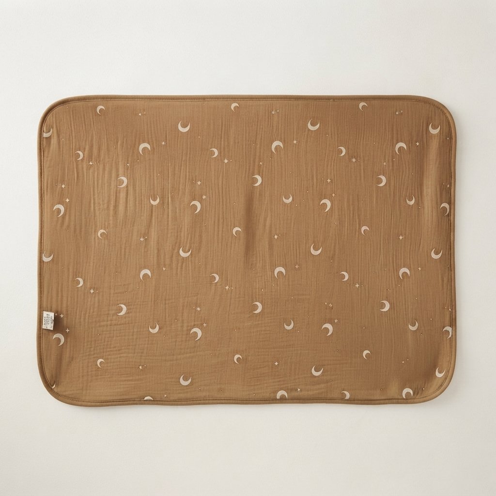 Quilted Cot Mattress Protector — Bear