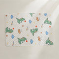 Quilted Waterproof Bed Protector Pad — Blue/White