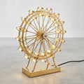 Rotatable Ferris Wheel LED Table Lamp in Gold — D 20.5 cm x H 24.5 cm