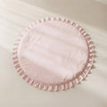 Round Baby Play Mat with Ruffled Edge — Pink