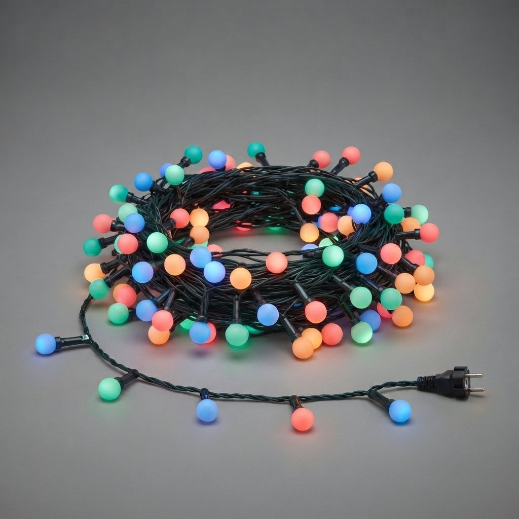 Round Ball LED String Lights, 8 Modes — Multicolour