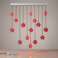 Snowflake Curtain Fairy Lights, 10.5 ft — Red