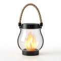 Solar-Powered Outdoor Lantern with Flickering Flame Effect — 1 PCS