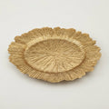 Textured Reef Charger Plates – Silver — gold 6pcs