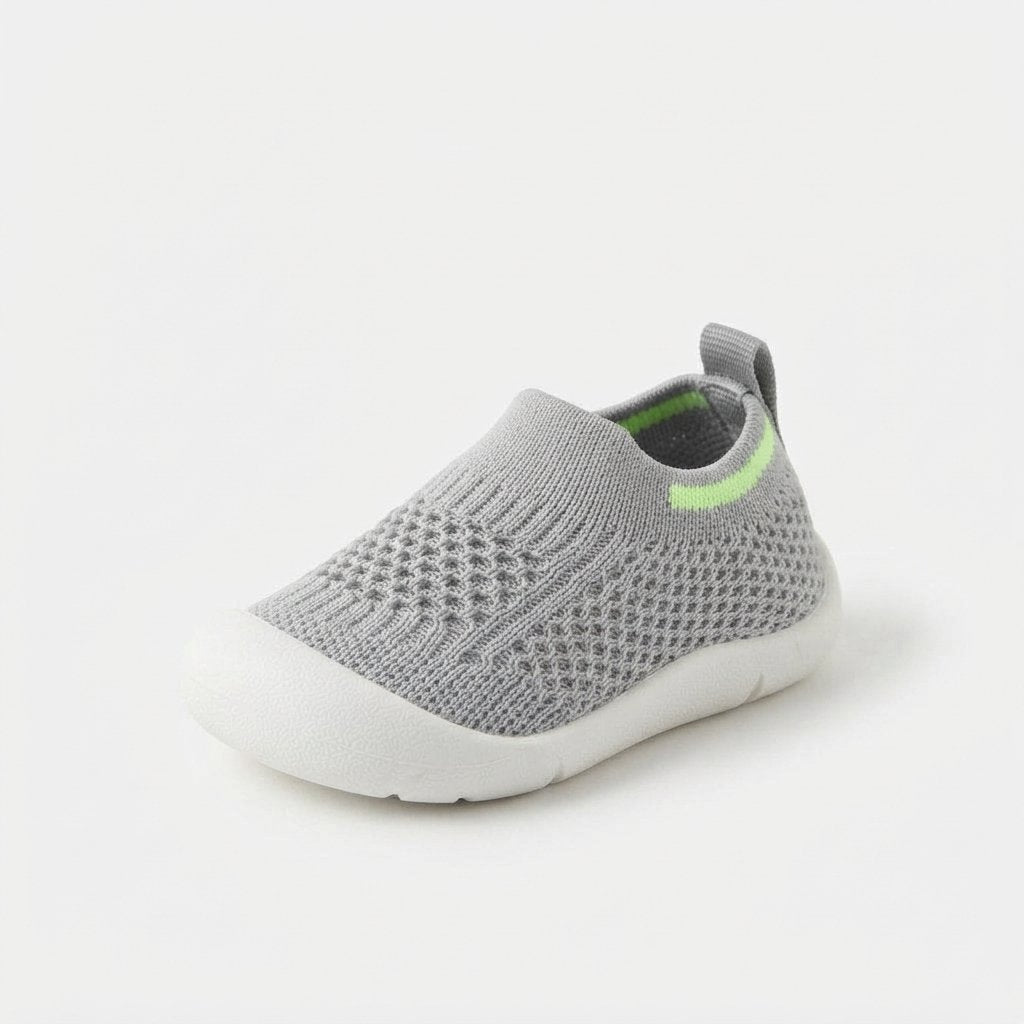 Toddler Knit Slip-On Trainers — Grey