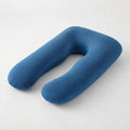 U-Shaped Pregnancy Pillow with Cotton Cover — Blue
