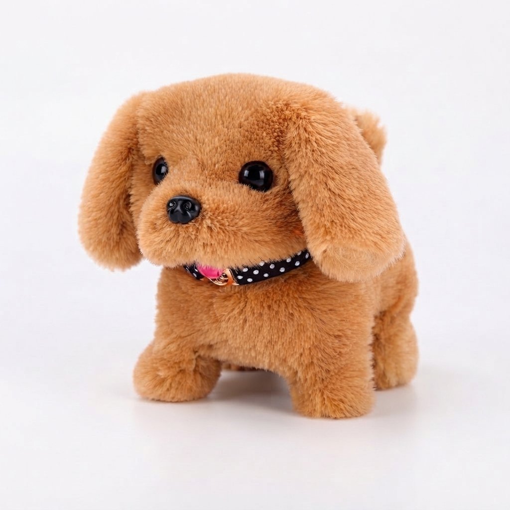 Walking Plush Puppy with Barking Sound — Brown
