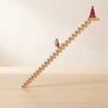 Wooden Advent Staircase with Santa Figurine — Default