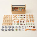 Wooden STEM Building Set with Tools — 59-Pieces