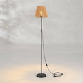 Woven Rattan Floor Lamp with Natural Shade — 1 piece
