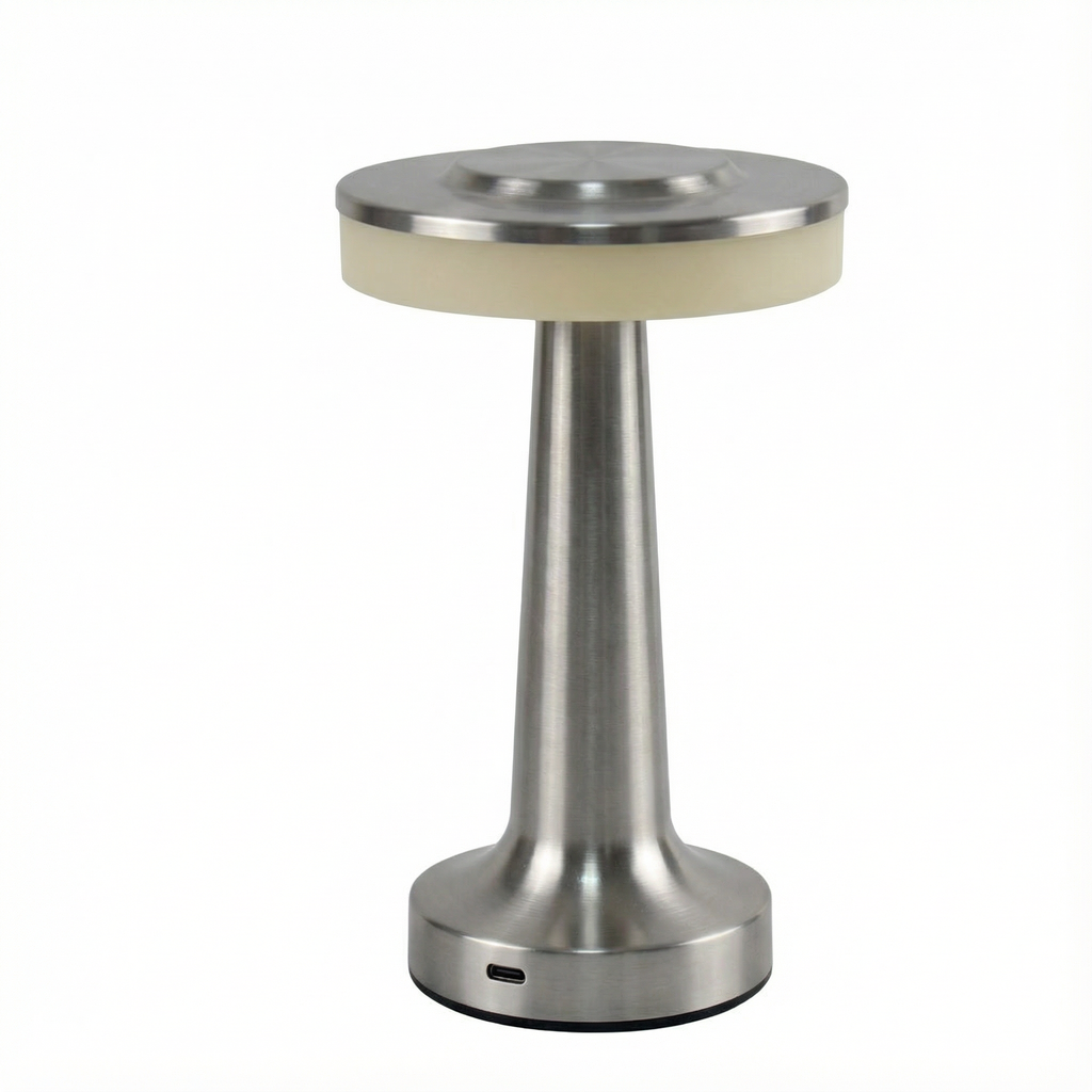 Touch-Control Rechargeable LED Table Lamp with Metal Body
