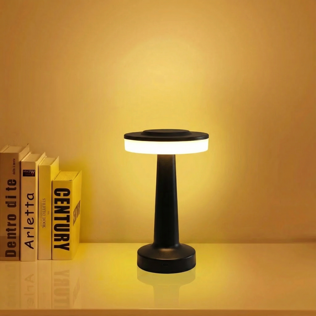 Touch-Control Rechargeable LED Table Lamp with Metal Body