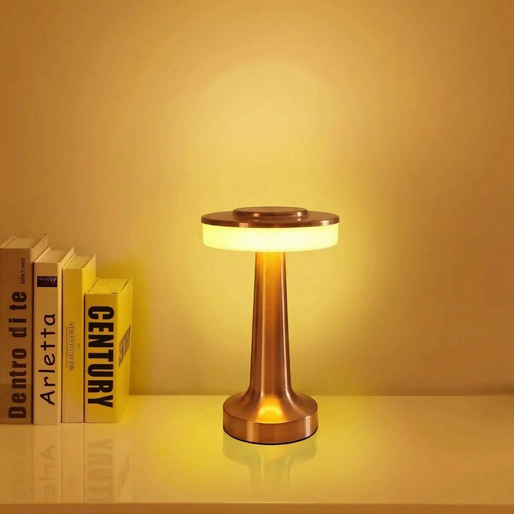 Touch-Control Rechargeable LED Table Lamp with Metal Body