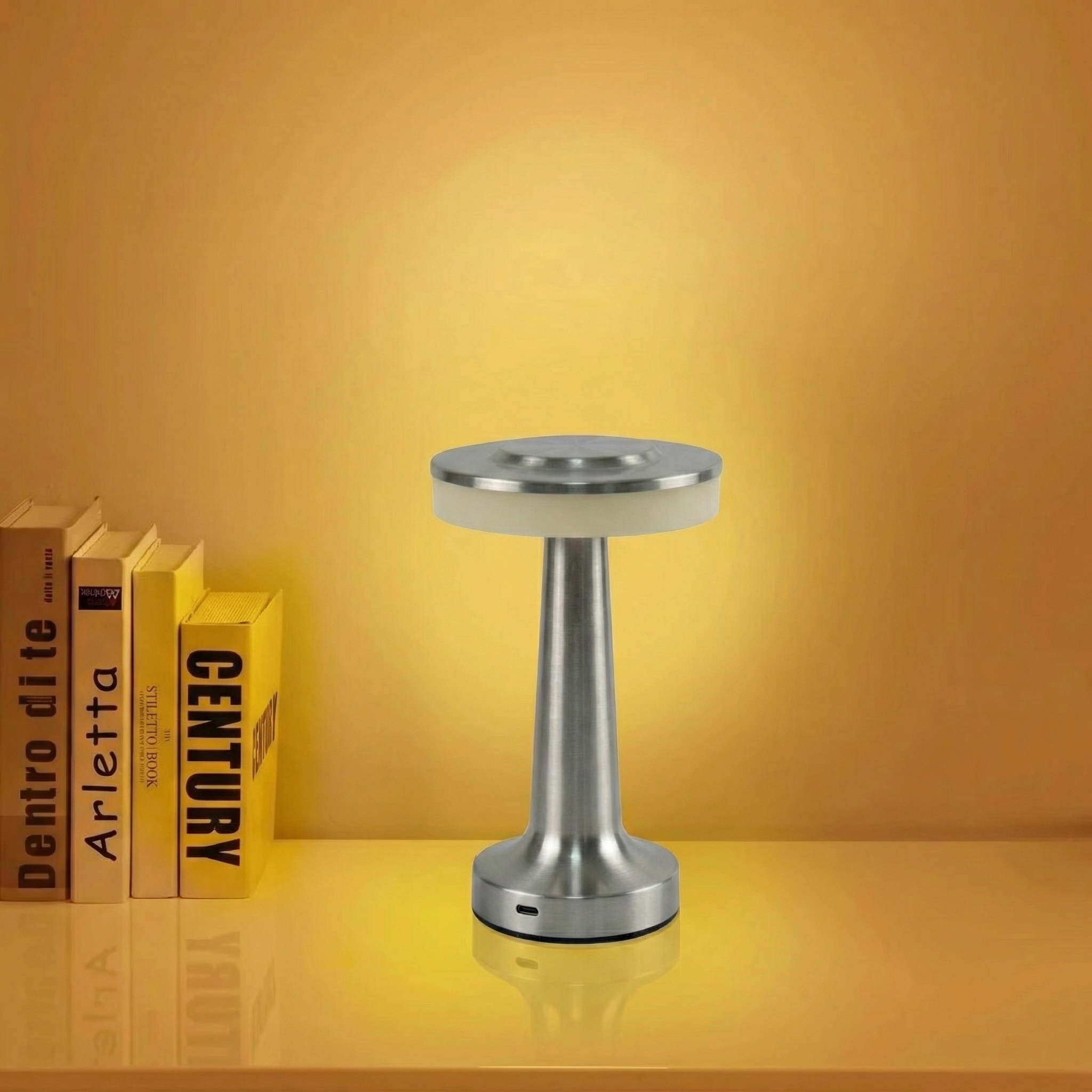Touch-Control Rechargeable LED Table Lamp with Metal Body