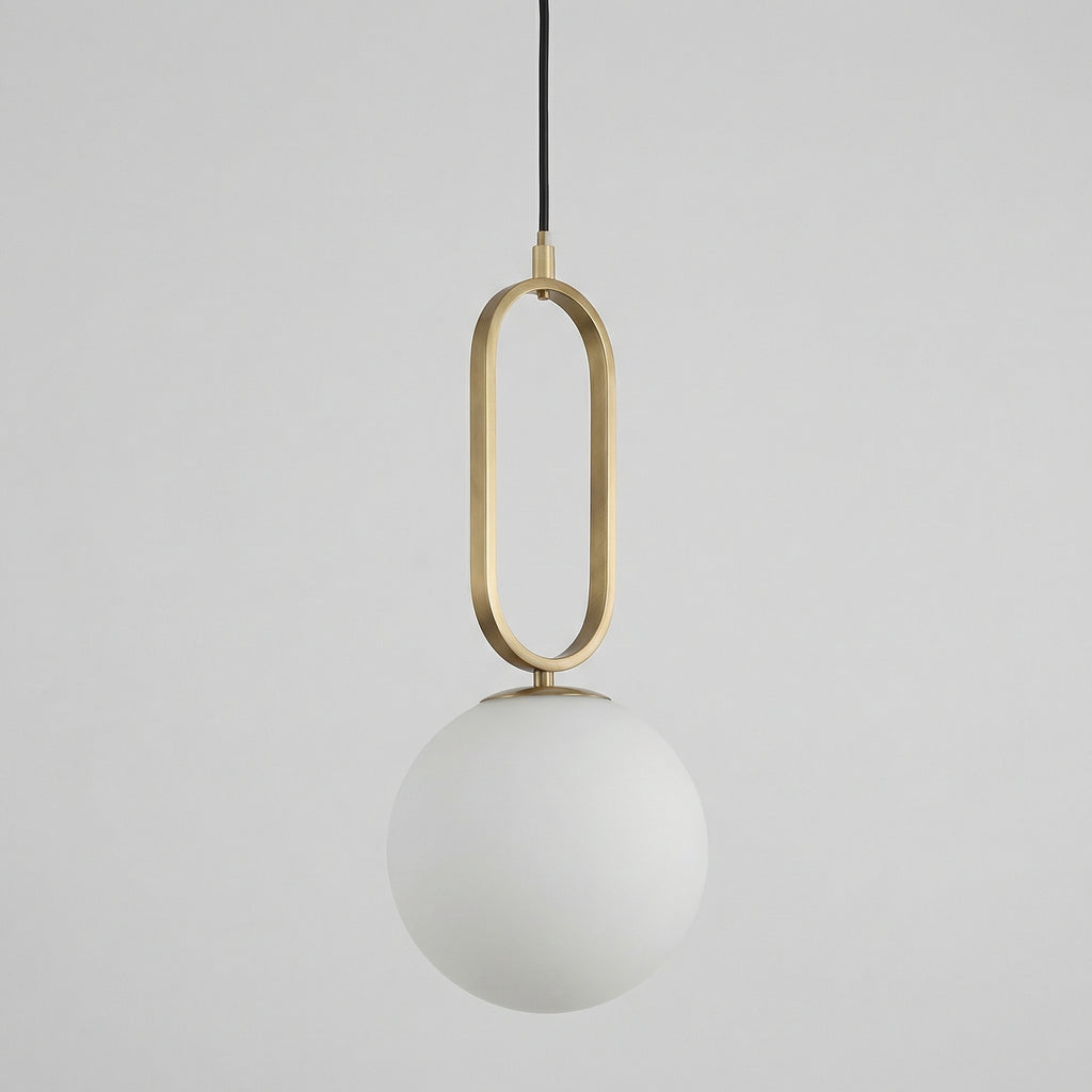 Nordic Gold Glass Globe Pendant Light
