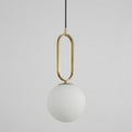 Nordic Gold Glass Globe Pendant Light