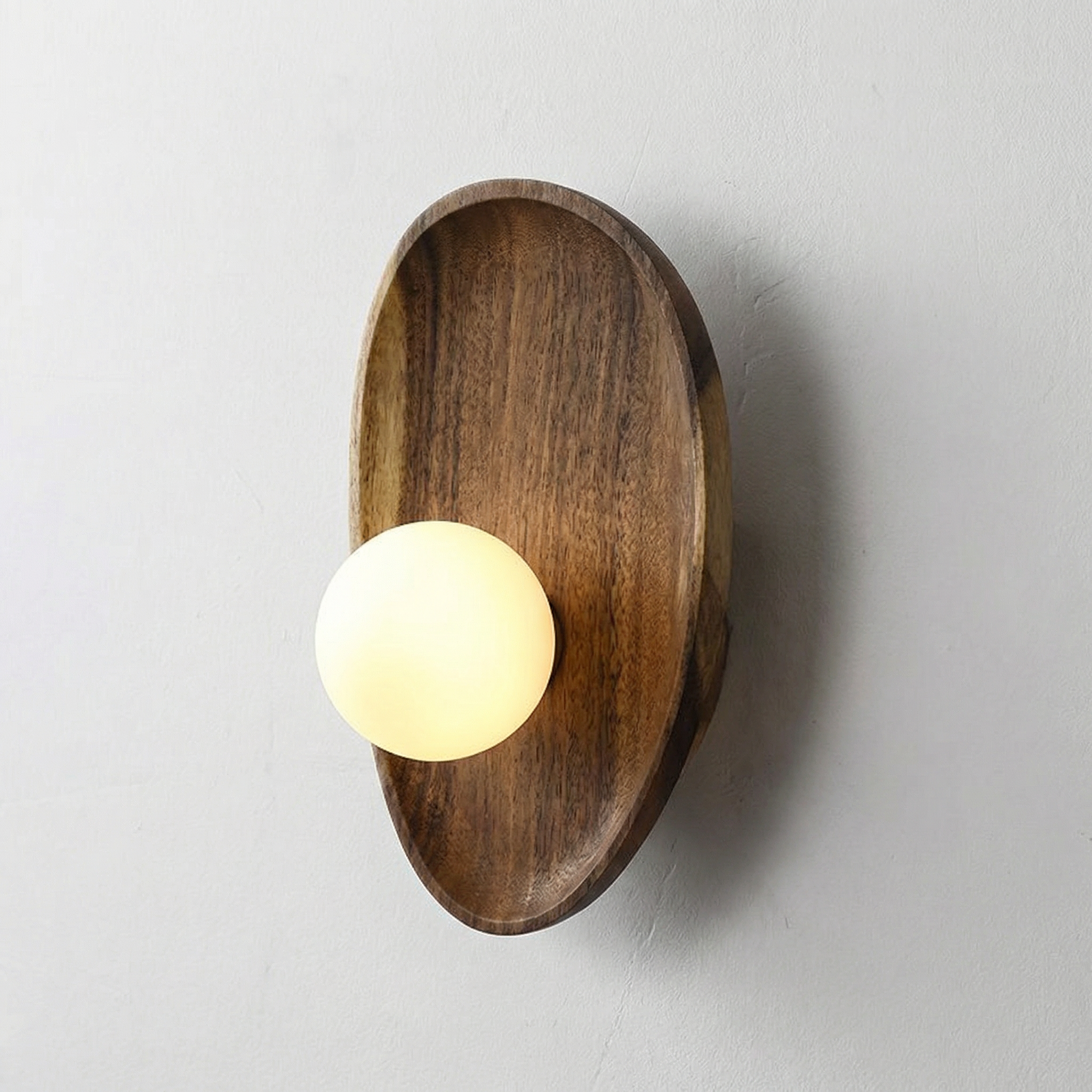 Japanese Solid Wood LED Wall Lamp