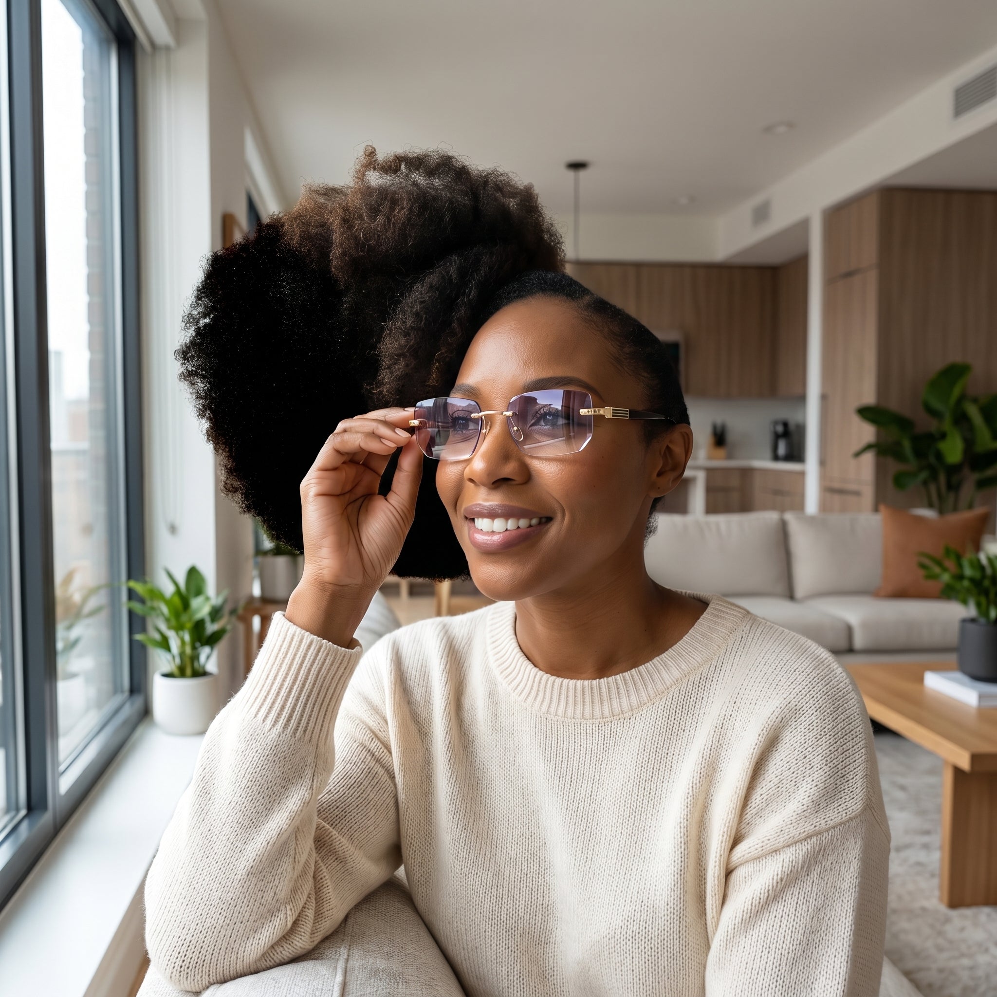 Frameless Anti-Blue Light Reading Glasses