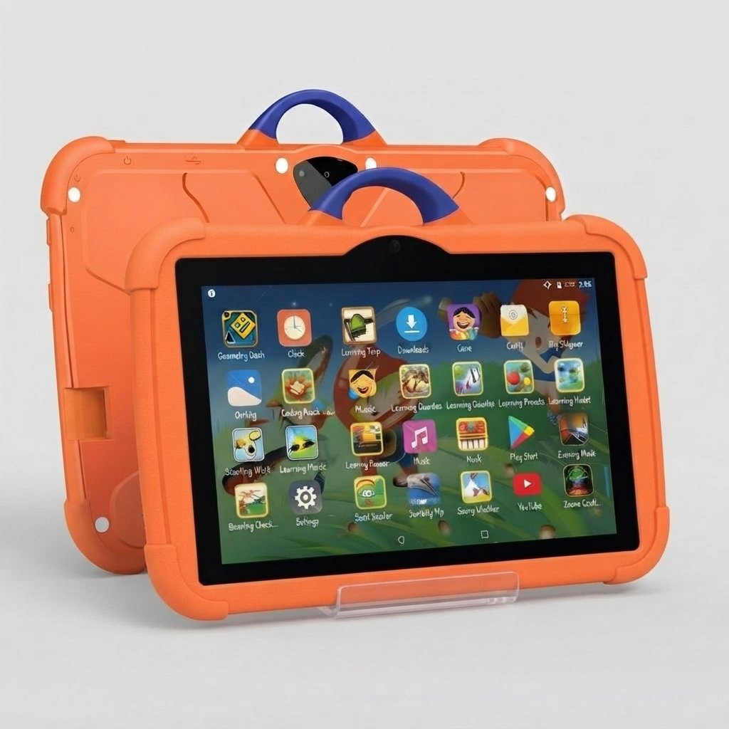 7-inch Kids Learning Tablet with Case — Orange