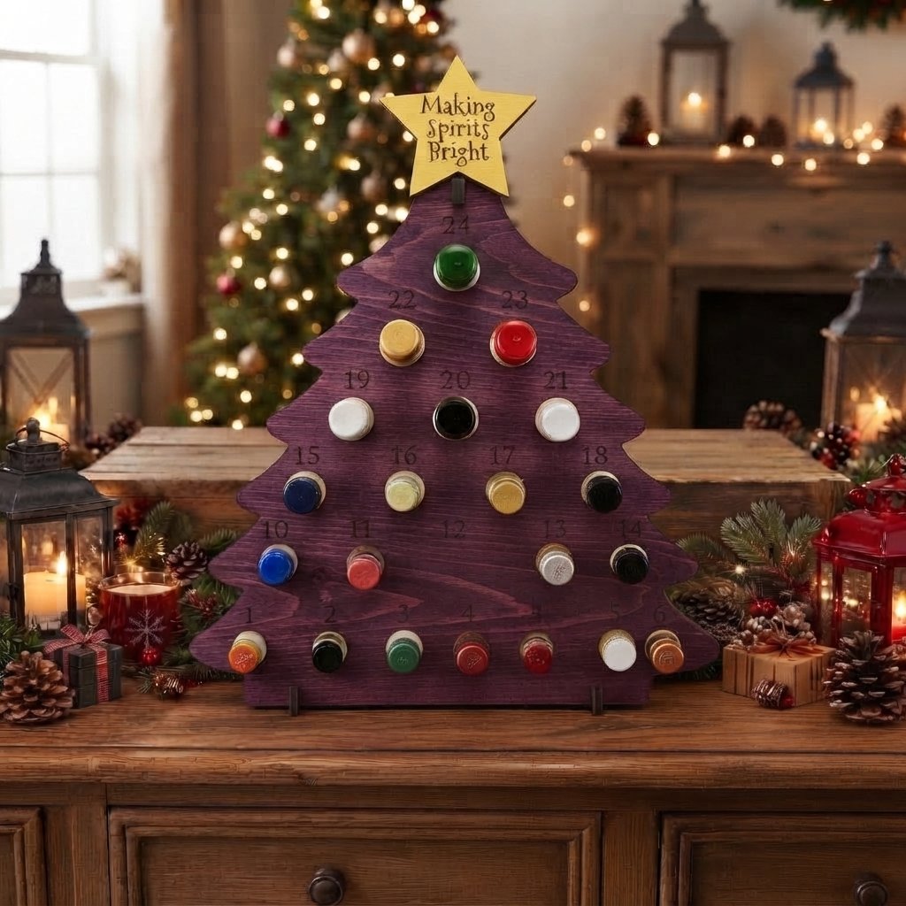 Christmas Tree Advent Calendar – 24 Slots — Purple