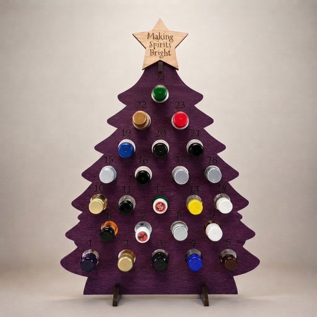 Christmas Tree Bottle Advent Calendar — Purple