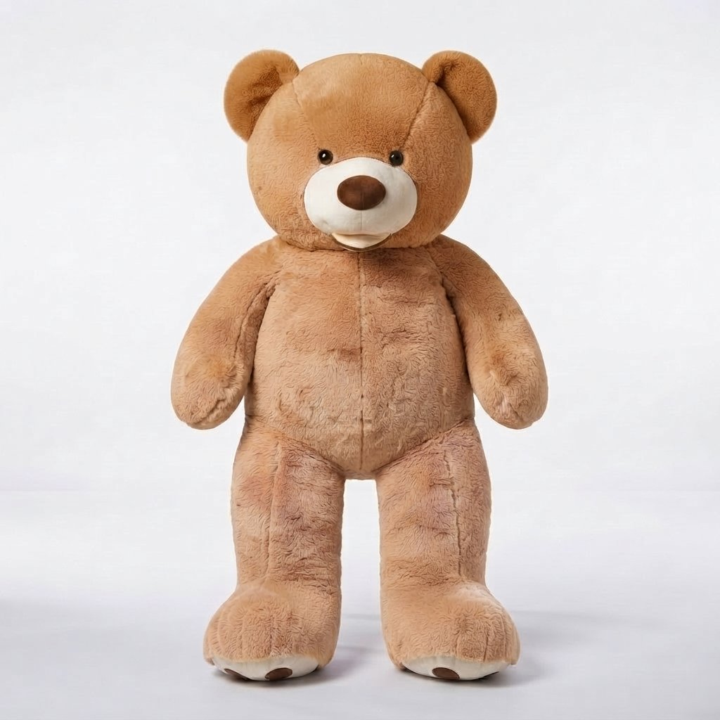 Giant Plush Teddy Bear in 7 Sizes — Light Brown