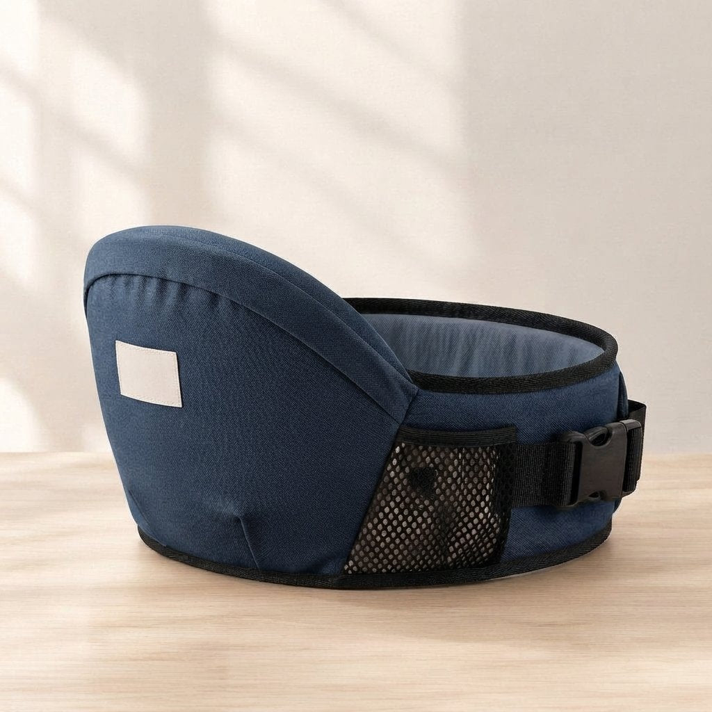 Hip Seat Baby Carrier with Quick-Release Clip — Dark Blue