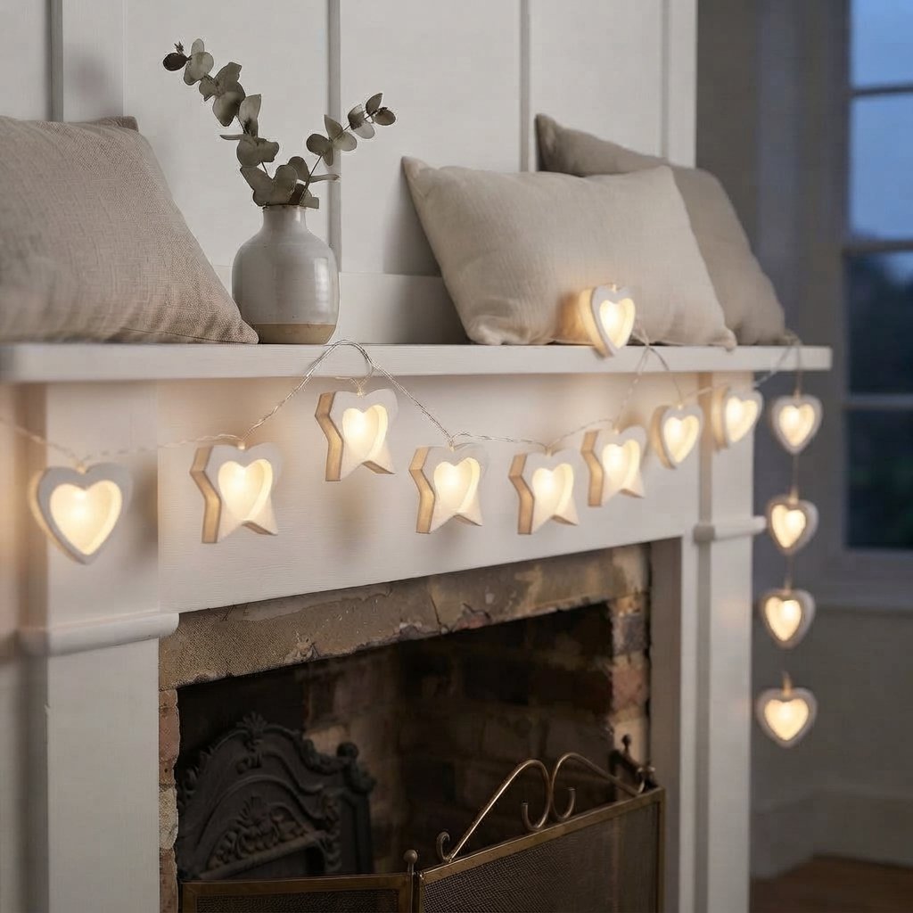 Paper Star LED Fairy Lights — Warm White Five-Pointed Star
