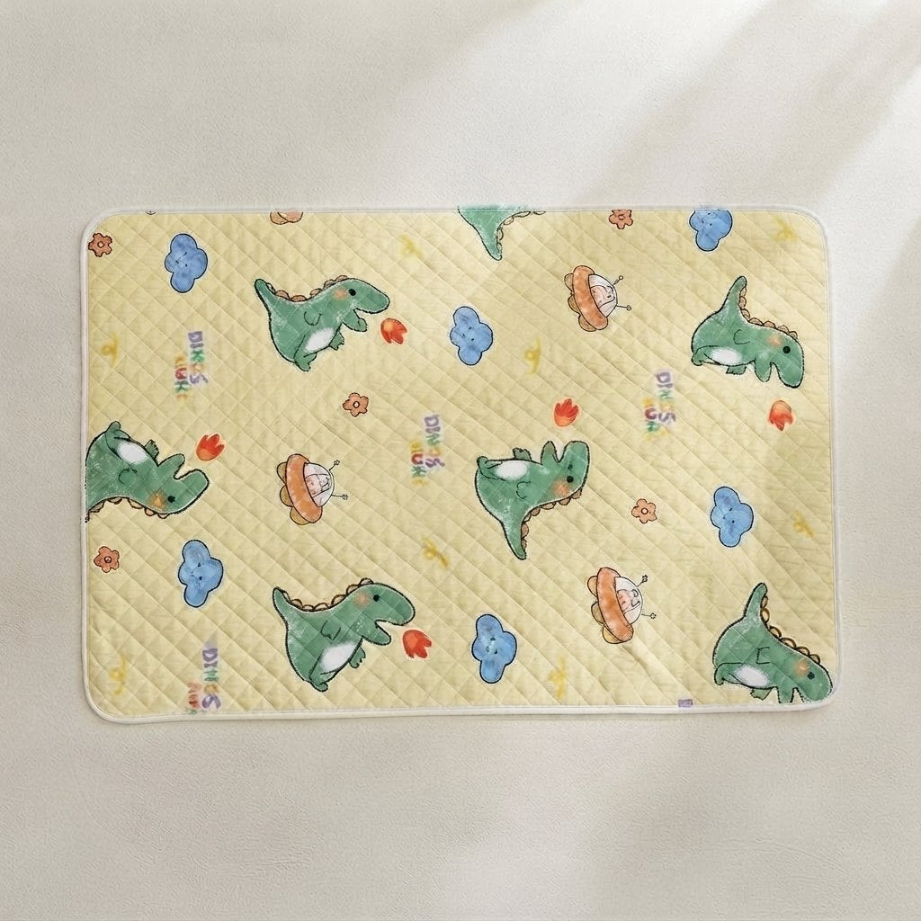Quilted Waterproof Bed Protector Pad — Yellow